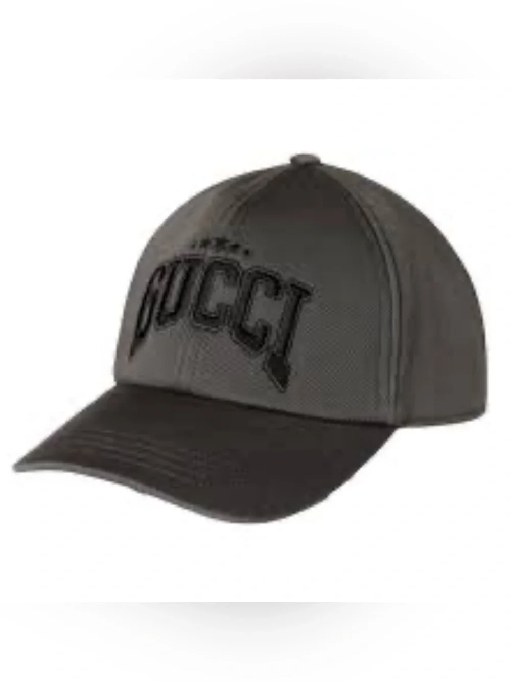 Men's Gucci cotton canvas embroidered logo baseball cap size medium adjustable